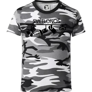 Chlapecké tričko Osvětlovač - světlonoš - Dětské maskáčové triko - 134 cm/8 let ( Šedý maskáč )