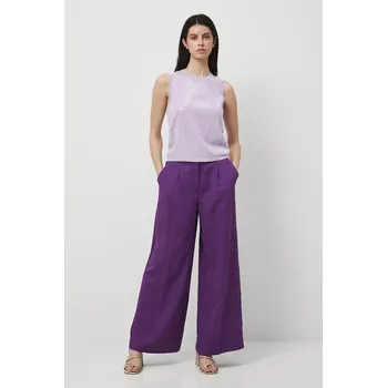 Dámské kalhoty Kalhoty Medicine dámské, fialová barva, široké, high waist RW25-SPD300 45X, vel. M