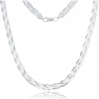 Řetízek Stříbrný řetízek dámský cop široký Ag925 délka 50 cm