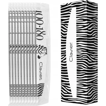 10x Pilník Na Nehty Manikúra Loďka Zebra 100/180 Bezpečné balení
