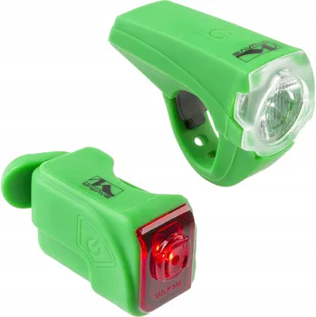 Cyklosvítilna UNIVERZÁLNÍ SADA SVĚTEL M-WAVE ATLAS K10 USB PŘEDNÍ + ZADNÍ, RYCHLÁ MONTÁŽ!