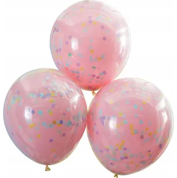 Balónek Balónky PAMPER PARTY s konfetami 3 ks průměr 45,7 cm GINGER RAY
