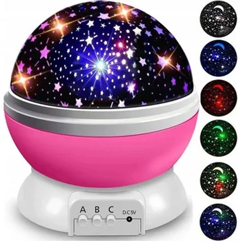 Dětské svítidlo PROJEKTOR NOČNÍ OBLOHY Pro děti Noční Lampa LED Projektor 360° rotující galaxie