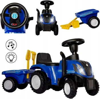 Dětské vozidlo Odrážedlo traktor s přívěsem KATHAY-HASTER F-282 modrý