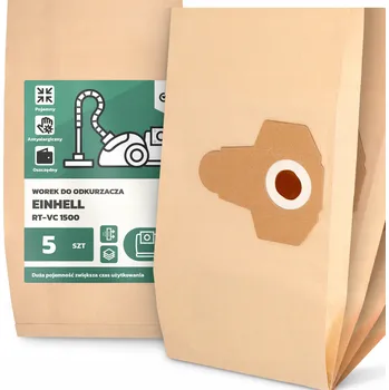 Sáček do vysavače 5x SÁČEK do VYSAVAČE Einhell RT-VC 1500 PAPÍROVÝ 2-vrstvý Velký SÁČKY 2A