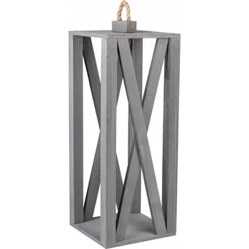 Obraz Lucerna Tin Tours dřevěná 19,5x19,5x50 cm