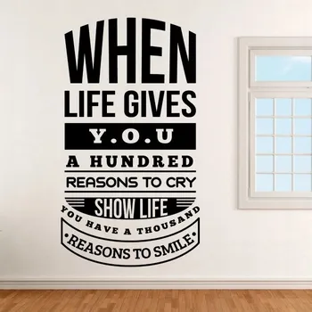 Samolepící dekorace Reasons to cry - vinylová samolepka na zeď 80x45cm