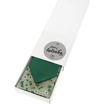 Kravata Avantgard Dárkový set Pro tatínka - Kravata s kapesníčkem v papírové krabičce, 919-0122389, Zelená