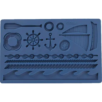 Forma na odlévání Silikonová forma, plachetnice a moře - Wilton