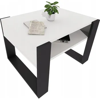 Konferenční stolek Konferenční stolek Perfektciecie obdélníkový 65 x 53,6 x 45 cm bílý, černý