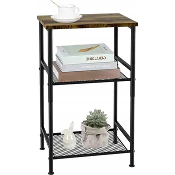 Konferenční stolek Noční Stolek úzký odkládací stolek, 3 úrovně, police 59x39x2,9 9 Cm