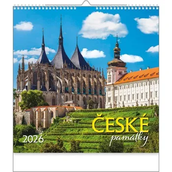 Kalendář ČESKÉ PAMÁTKY, nástěnný kalendář 330x330 mm, 2026