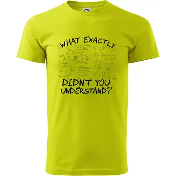 What exactly didnt you understand - physics - Klasické pánské triko vyšší gramáže - 2XL ( Limetková )