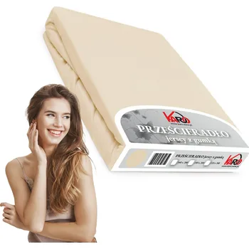 Prostěradlo Prostěradlo jersey s gumou 180x200 béžové světlé Constance KARO