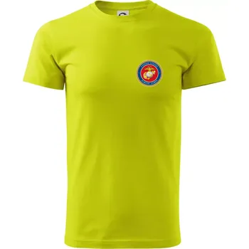 United States Marine Corps barevné - Klasické pánské triko vyšší gramáže - S ( Limetková )