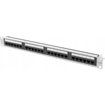 Patch panel Patch panel Lanberg PPUA-1024-S 24 portů šedý