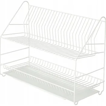 Odkapávač na nádobí Odkapávač na nádobí odkapávač dvoupatrový 60 cm volně stojící bílý