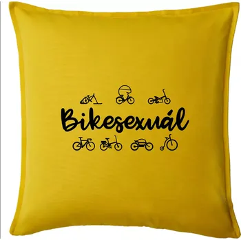 Polštář Bikesexuál - Polštář 50x50 - 50x50 - Pouze potah ( Žlutá )