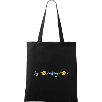 Matematika - The Power Of Log - Taška bavlněná - 42 x 38 cm ( Černá )