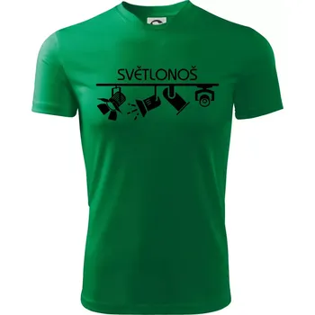 Osvětlovač - světlonoš - Dětské triko sportovní (dresovina) - 158 cm/12 let ( Středně zelená )