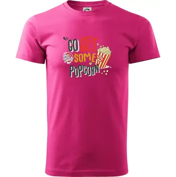 Go get some popcorn - Klasické pánské triko vyšší gramáže - XS ( Purpurová )