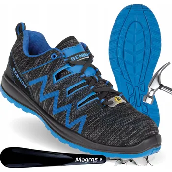 Pracovní obuv Pracovní Ochranné Lehké Sandály s Ocelovou Špičkou BENNON KNITTER S1 ESD EPA 38