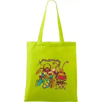 Muzikanti vyhrávají (Pecka Design) - Taška bavlněná - 42 x 38 cm ( Limetková )