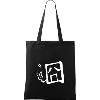 Nákupní taška Čínský symbol - smutný - Taška bavlněná - 42 x 38 cm ( Černá )