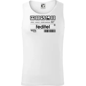 Čárový kód - Ředitel - Tílko pánské Core - XL ( Bílá )