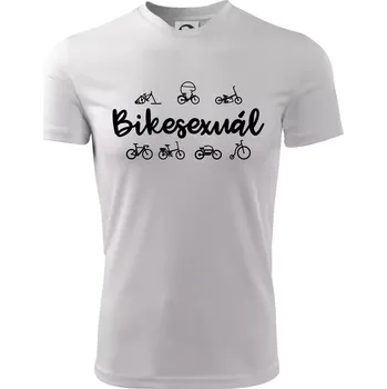 Chlapecké tričko Bikesexuál - Dětské triko sportovní (dresovina) - 122 cm/6 let ( Bílá )