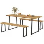 Dřevěná jídelní souprava pro 6 osob | přírodní