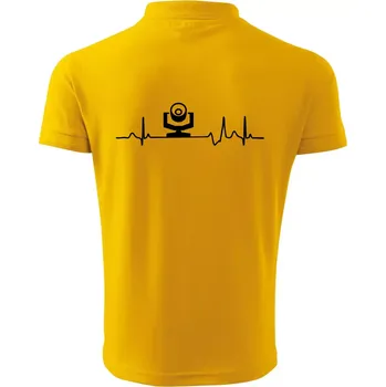 Pánská košile Ekg osvětlovač - robo hlava - Polokošile pánská Pique Polo 203 - S ( Žlutá )