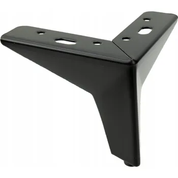 Stolová podnož Kovová nábytková noha Hvězda černá 10 cm noha pro postel, pohovku, komodu loft