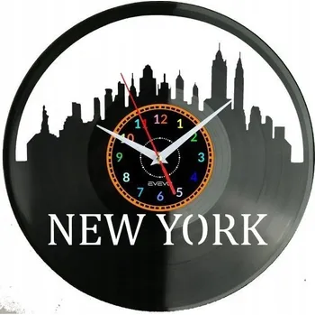 Hodiny New York Nástěnné Hodiny Vinylová Deska Moderní Dekorativní Uro