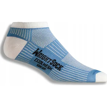 Pánské ponožky Běžecké Ponožky WrightSock Coolmesh II bílé Modr. z USA, velikost 37-42