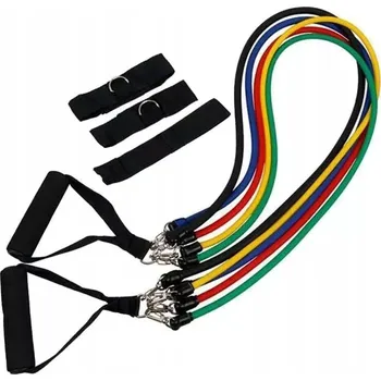 Eko fitness sada: Popruhy TPE + úchyty, bez latexu, 12 cviků