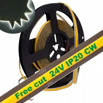 LED páska LED COB pásek 24V 9W 8mm 480 LED/m Neon STUDENÁ BÍLÁ 1m, dělitelný po 1 mm