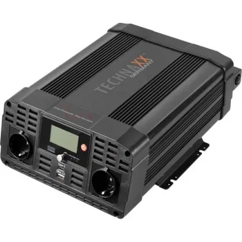 Technaxx měnič napětí 2000W, DC 12V na 2xUSB a 2x230V, čistý sinus (TE22)