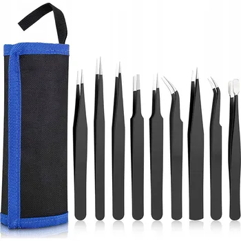 Vrták PRECZNÍ PINZETY SADA UNIVERZÁLNÍCH PRECZNÍCH PINZET PINZETA 9 KS