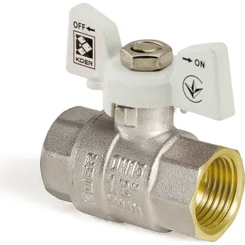 Ventil Kulový kohout motýl, bílý, KR.217.W 1/2"FF