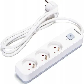 Napájecí kabel Prodlužovací Kabel lištový Aigostar 3 m 3 ks zásuvek, bílý