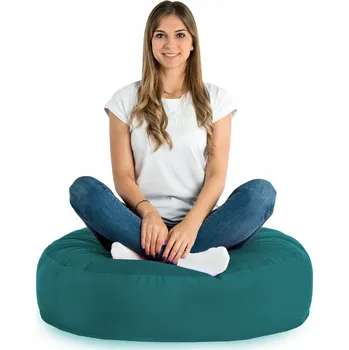 Taburet Plyšový polštář na sezení do křesla PARI SVĚTLE MODRÁ