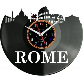 Hodiny ROME NÁSTĚNNÉ HODINY DEKORATIVNÍ MODERNÍ VINYLOVÁ DESKA VINYL E
