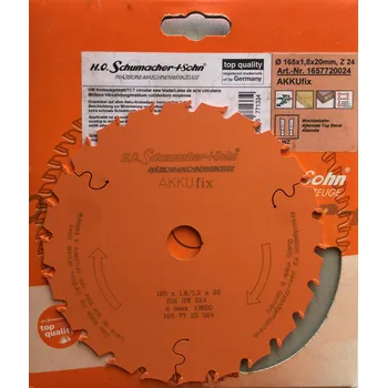 Pilový kotouč Kotouč na dřevo Schumacher 1657720024 165x20 mm