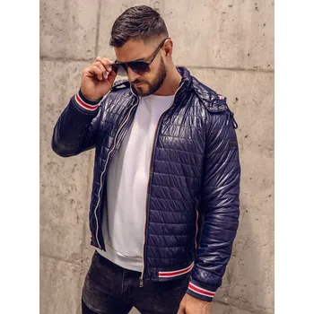 Tmavě modrá pánská prošívaná přechodová bunda Bolf 6191A - 2XL