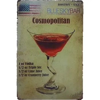 Obraz Plechová cedule Cosmopolitan