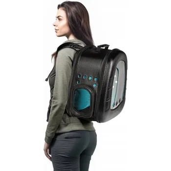 Obraz BATOH CARBON PRO KOČKY PSA PEVNÝ, ODOLNÝ, OTEVÍRATELNÝ, STYLOVÁ VENTILACE