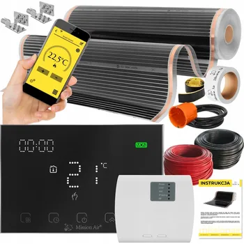 Topná rohož SADA INFRAČERVENÉHO Vyhřívací Podložka Fólie 1,5 m² 160 W