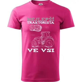 Nejlepší traktorista ve vsi - Klasické pánské triko vyšší gramáže - S ( Purpurová )