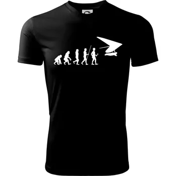 Evoluce rogalo - Dětské triko sportovní (dresovina) - 158 cm/12 let ( Černá )